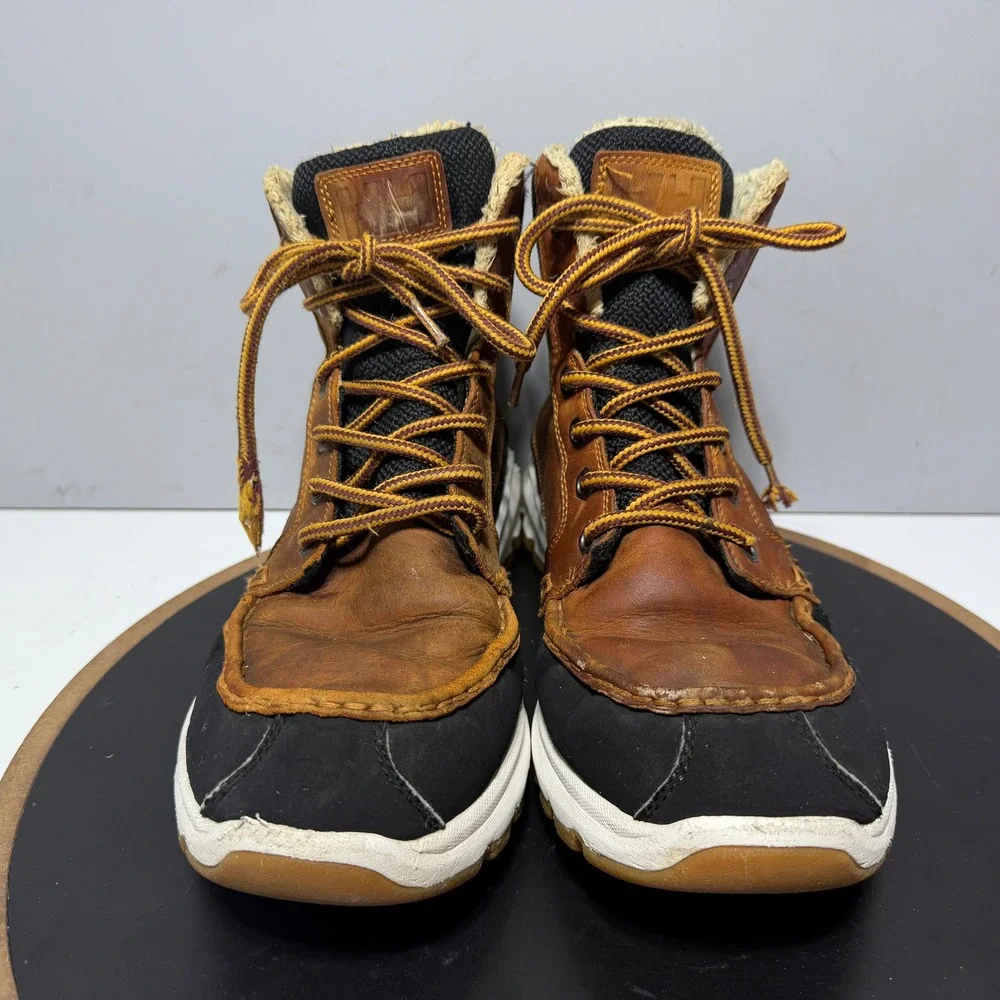 Helly Hansen Garibaldi V3 Boots Men 11 Leather Faux Fur Brown Black Hiking